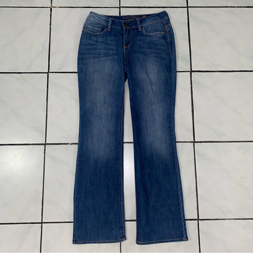 Y2K. Faded Glory Boot Leg Low Rise Y2K Blue Jean